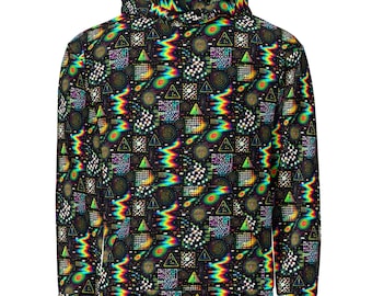 Adversarial Pattern Hoodie – Anti-Surveillance Camouflage Design | All-Over Print Hoodie for AI Disruption Hoodie 12272025