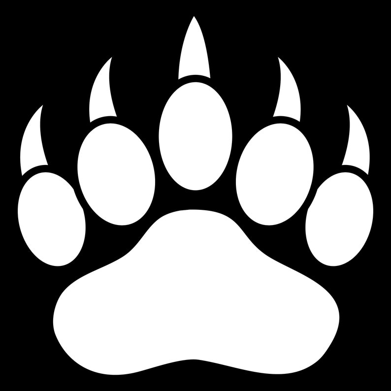 Bear Paw Digital Vector Cut Download Svg Png - Etsy