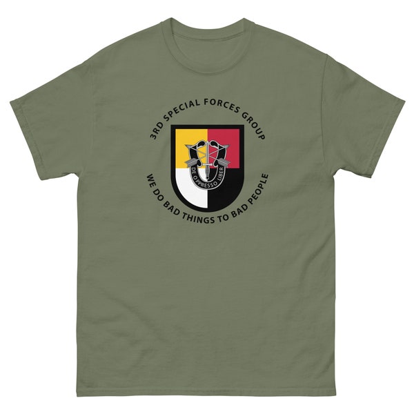 3rd Special Forces Group Classic Tee We Do Bad Things To Bad People