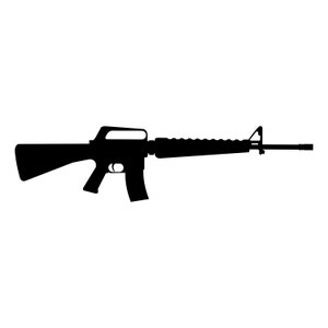M16 Vietnam Era Digital Vector Cut Download svg png dxf