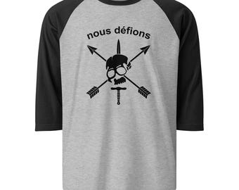 Nous Defions 3/4 Sleeve Raglan Shirt - Army Special Forces