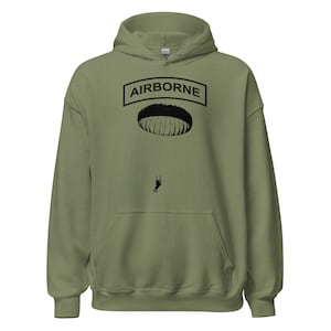 Sudadera con capucha de la vieja escuela de paracaidistas del ejército 101.º y 82.º