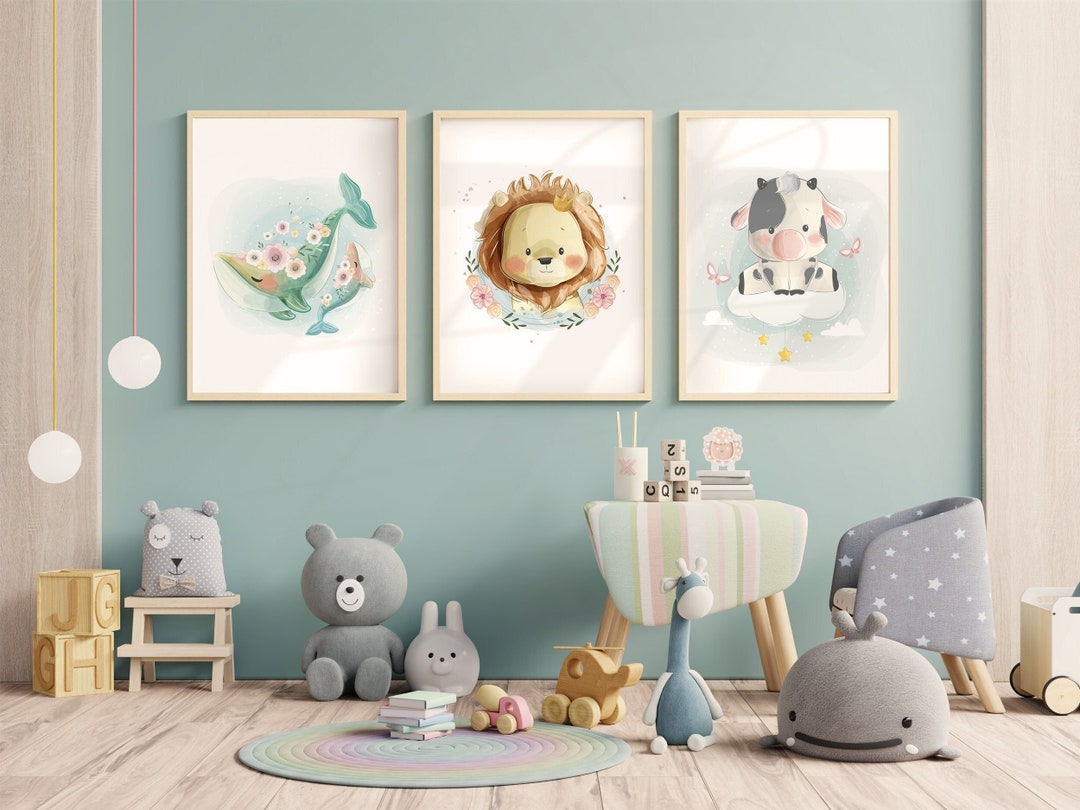 Nursery Decor Set of 3 Prints Nursery Wall Art Downloadable Prints ...