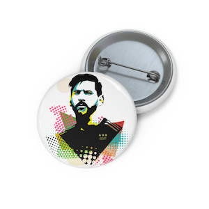 Messi GOAT Pin Button