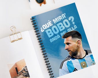 Cuaderno Espiral Messi Que Mira Bobo - Línea Reglada