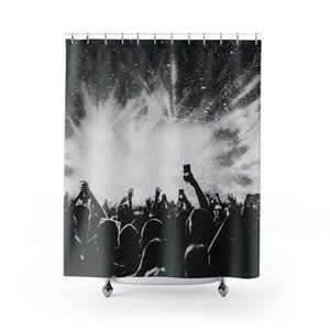 Rock the Bathroom: The Concert-Inspired Shower Curtain, A Unique and Stylish Housewarming Gift, water resistant and washable, 71 x 74