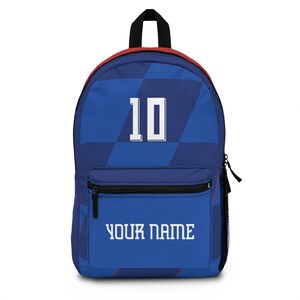 Croatia National Soccer Team Backpack - Personalized Away Jersey Edition image 1