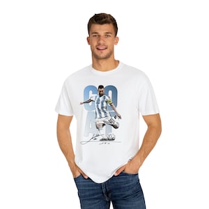 GOAT Messi Unisex Garment-Dyed T-shirt - Comfort Colors - unique original Lionel Messi tee
