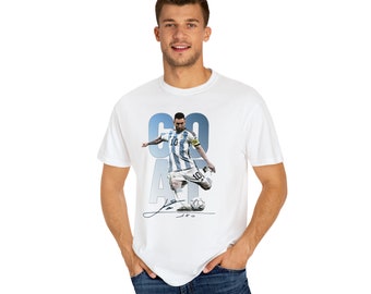 GOAT Messi Unisex Garment-Dyed T-shirt - Comfort Colors - uniek origineel Lionel Messi T-shirt