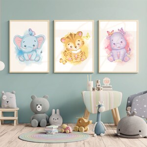 Nursery prints set of 3 prints nursery decor  nursery wall art downloadable prints woodland nursery baby shower gift - DIGITAL DOWNLOAD
