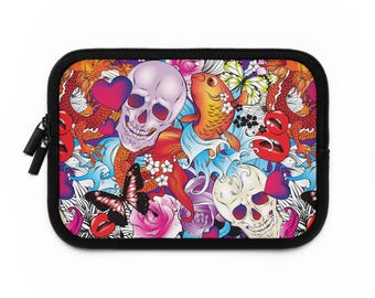 Kitsch Laptop Sleeve, Retro Pop Design, Water-Resistant Neoprene Cover