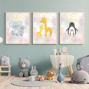 Nursery decor set of 3 prints nursery wall art downloadable prints nursery prints woodland nursery baby shower gift - DIGITAL DOWNLOAD