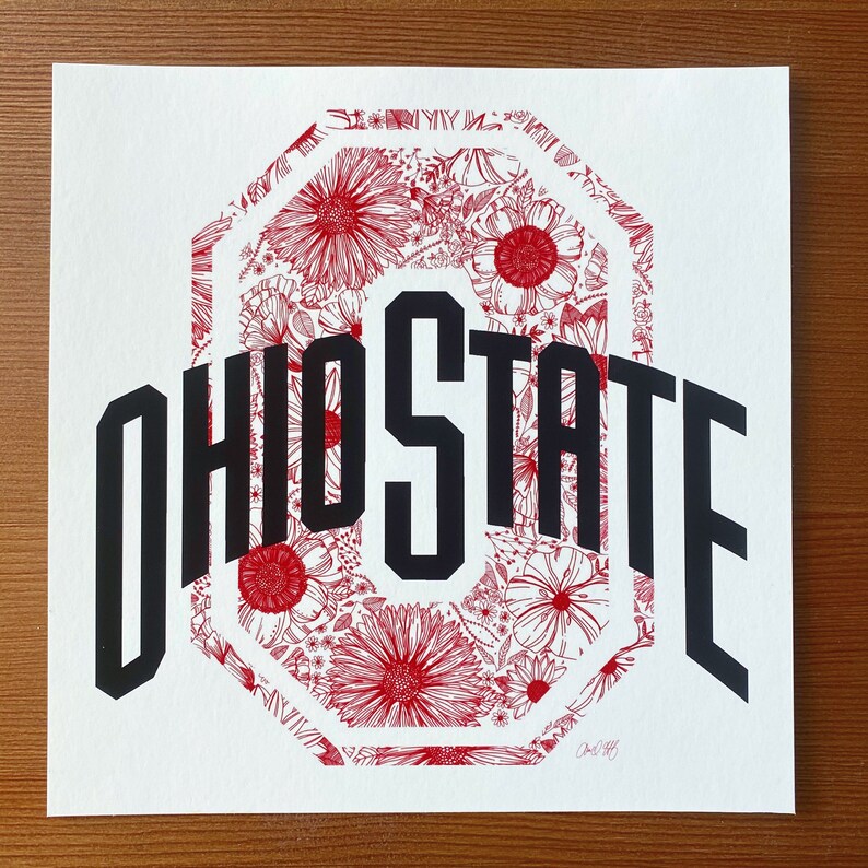Ohio State Graduation Gift OSU Go Buckeyes Artwork Etsy