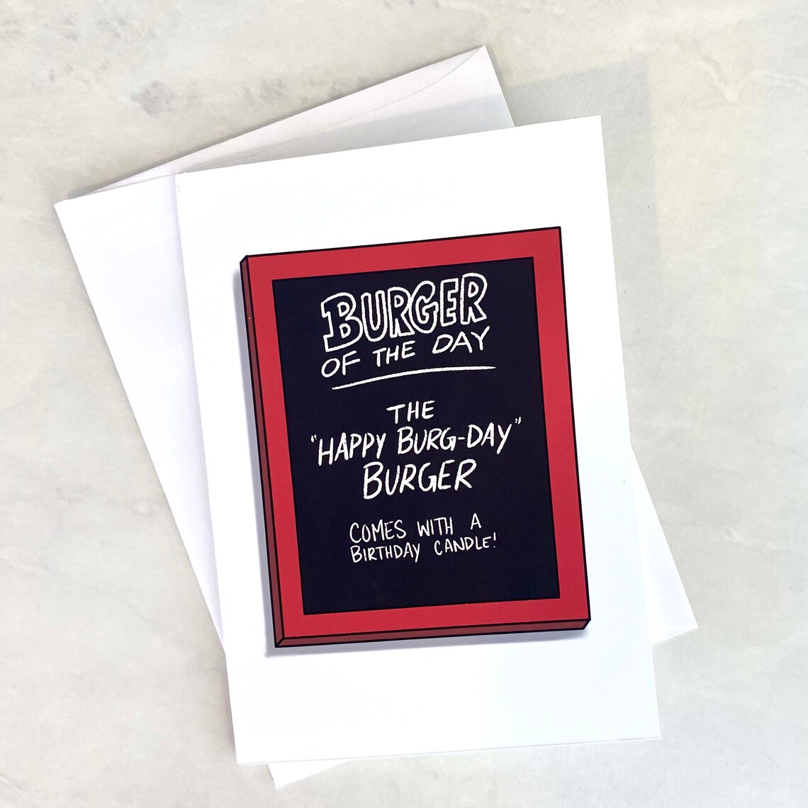 Bob's Burgers Birthday Card Burger of the Day Pun Blank | Etsy