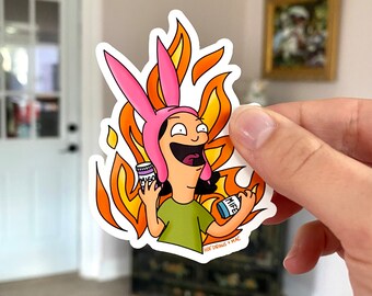 Bob's Burgers Pro Abortion Rights Sticker | Louise Flames Mife & Miso Pill | Midwest Access Coalition | Pro Choice Roe| Laptop Decal Sticker