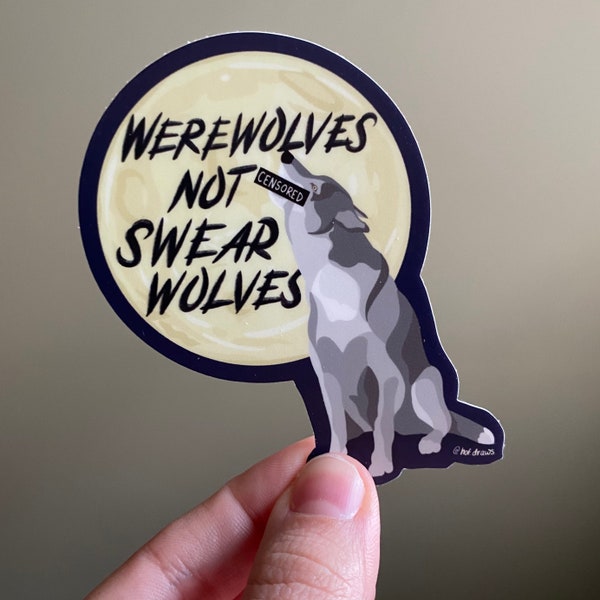 Werewolves Not Swearwolves Sticker | What We Do In the Shadows Laptop Decal | WWDITS