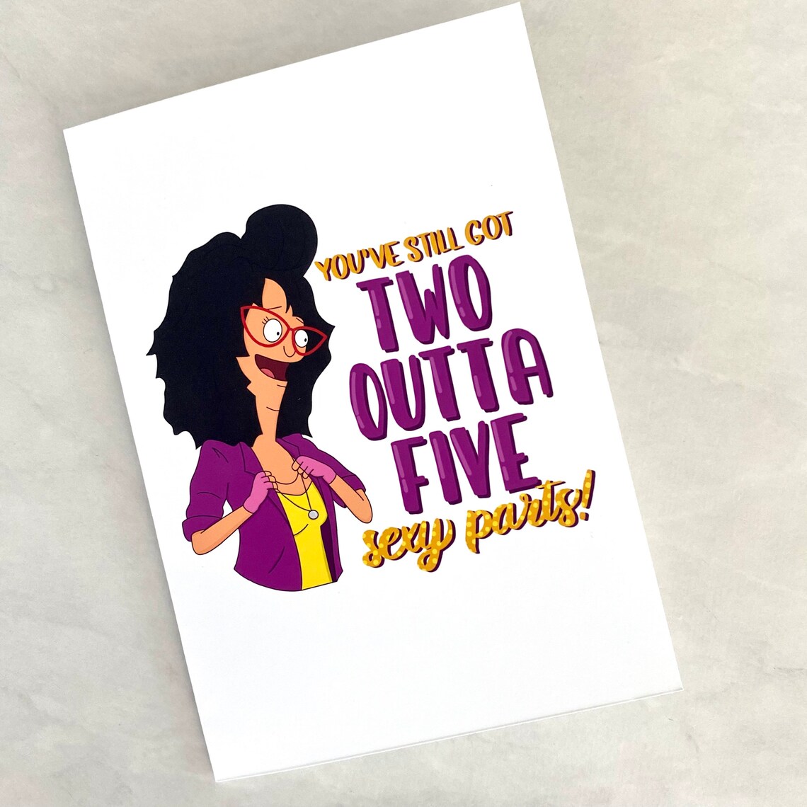Bobs Burgers Birthday Card Linda Belcher Blank Inside | Etsy