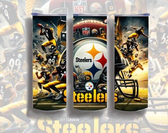 20OZ Skinny Stainless Steel Pittsburgh Steelers NFL Football Tumbler - Etsy