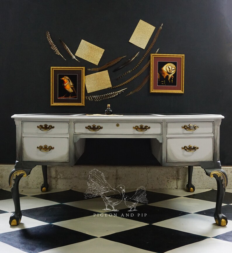 Painted Hekman Executive Desk
