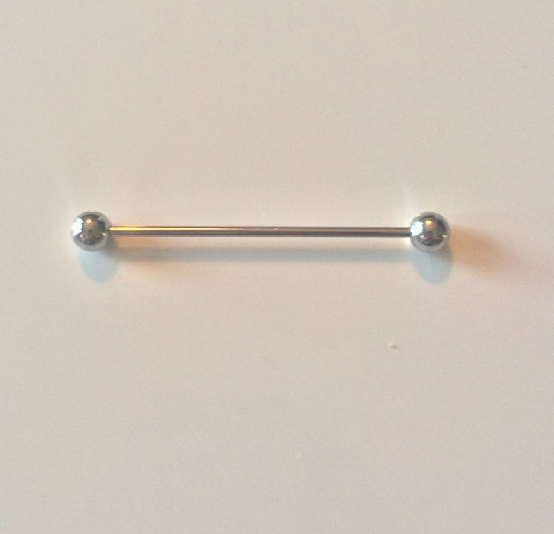 Silver Barbell Collar Bar Pin Etsy