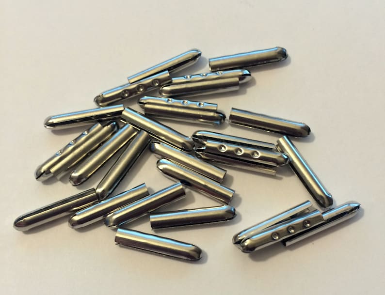 Metal Shoe Lace Tips aglets Gold Color 4 gold pieces Etsy