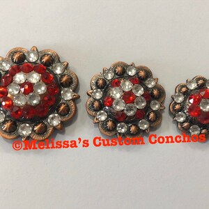Crystal Clear and Light Siam Crystal Conchos
