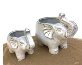 Elephant Planter, Ceramic Glazed Pot, Elephant Pot, Succulent Planter, Succulent Container, Birthday Gift, Unique Planter, Good Luck Gift