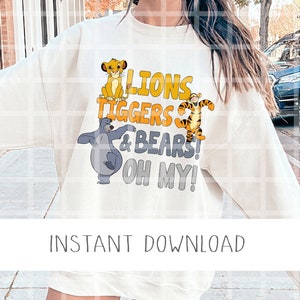 Lions tigrés et ours Png, rétro Mickey Png magique, Mickey png, Minnie Png, château rétro Png, Mickey en détresse PNG