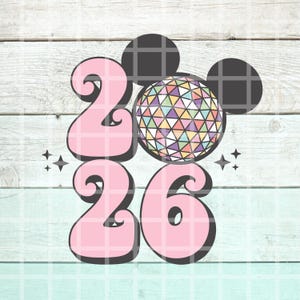 Mickey Minnie Nouvel An 2025 PNG, Nouvel An PNG, Happy New Year PNG, 2024 Happiest Place PNG