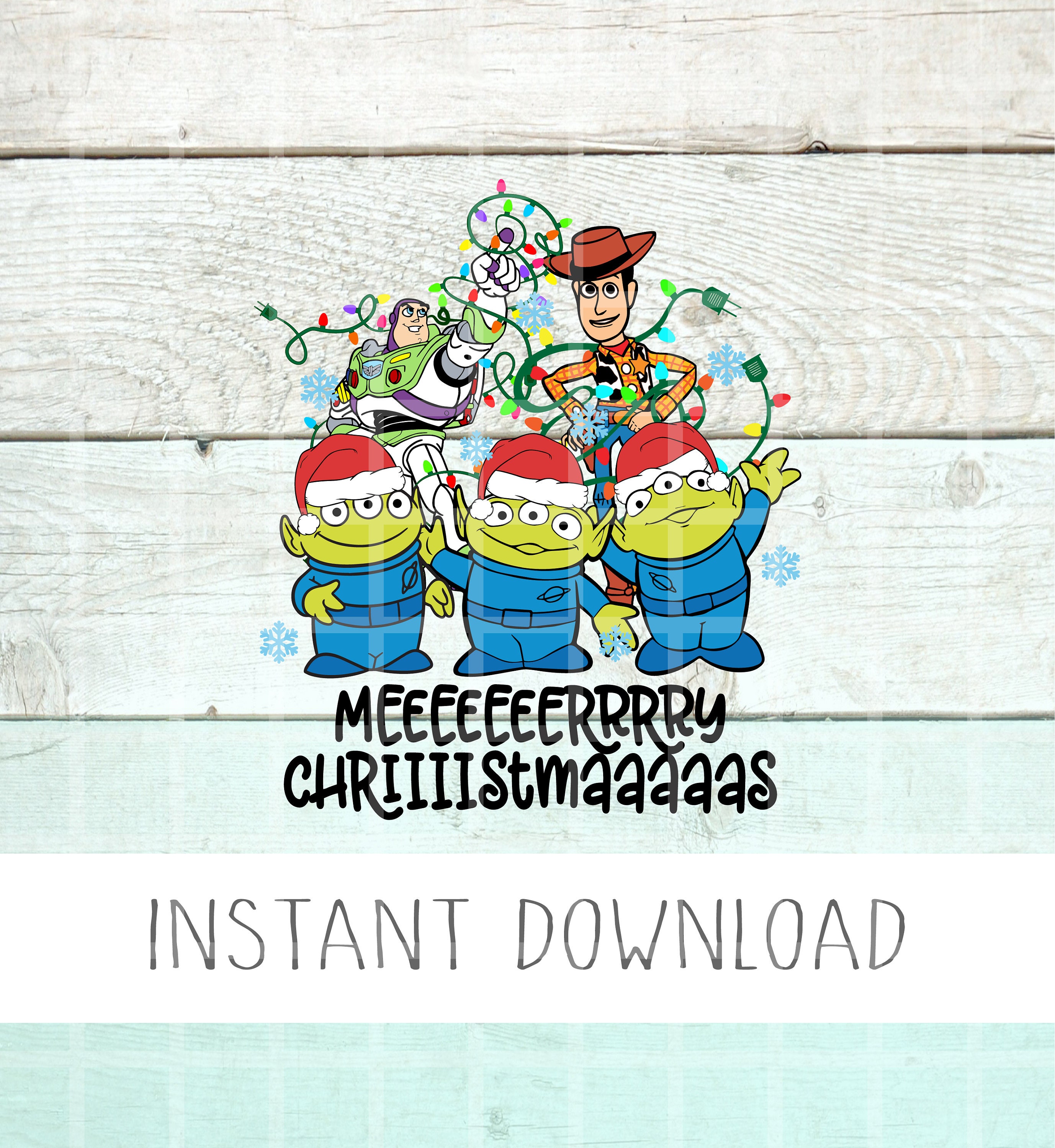 Aliens Merry Christmas Png, Buzz Svg, Woody Svg , Mickey Png, Minnie Png, Christmas Png, Toy Png