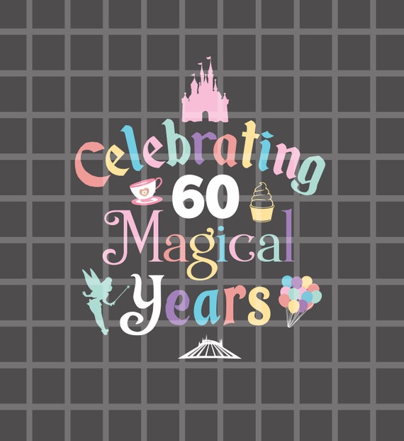 Celebrating 60 Magical Years PNG, Best Birthday Ever PNG, Mickey