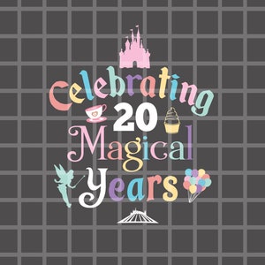 Comemorando 20 Anos Mágicos PNG, Melhor Aniversário De Todos PNG, Mickey Birthday Png, Minnie Birthday Png, Birthday Svg, 20º Aniversário Png