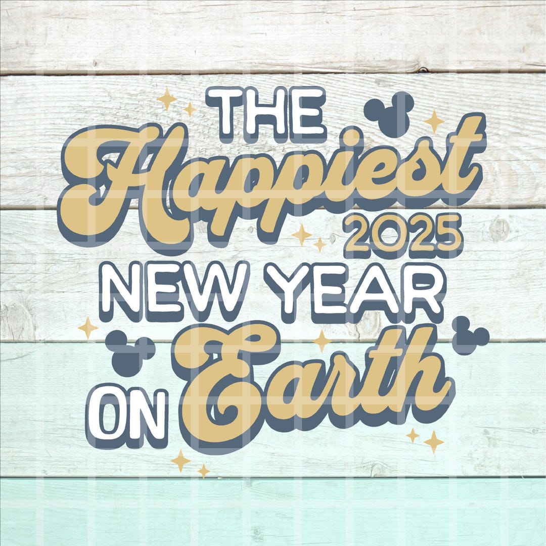 2025 Happiest New Year Png, Retro Mickey Png, Mickey Png, Minnie Png ...