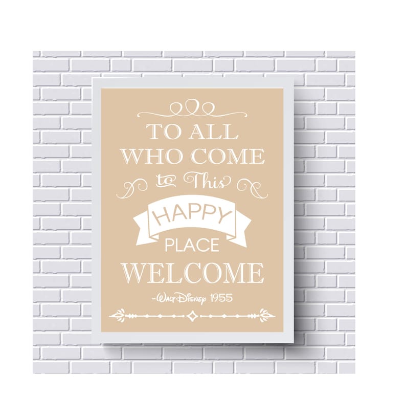 walt disney quote decor printable home decor instant etsy