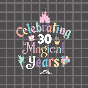 Festeggiare 30 anni magici PNG, Miglior compleanno di sempre PNG, Compleanno di Topolino Png, Compleanno di Minnie Png, Compleanno Svg, 30° compleanno Png