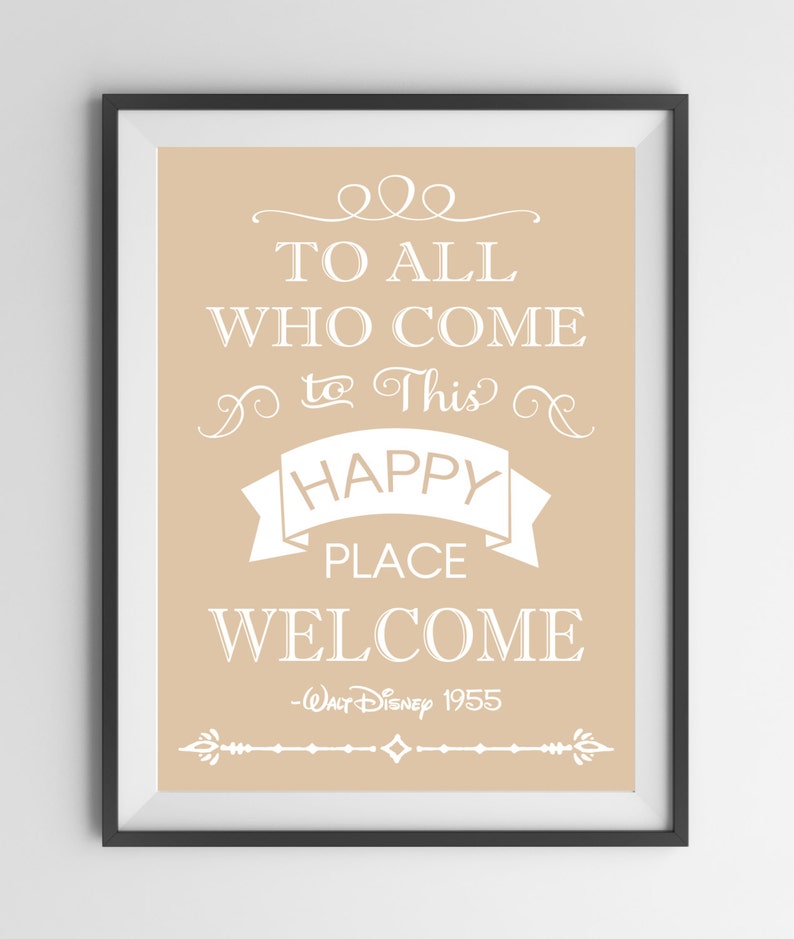 walt disney quote decor printable home decor instant etsy