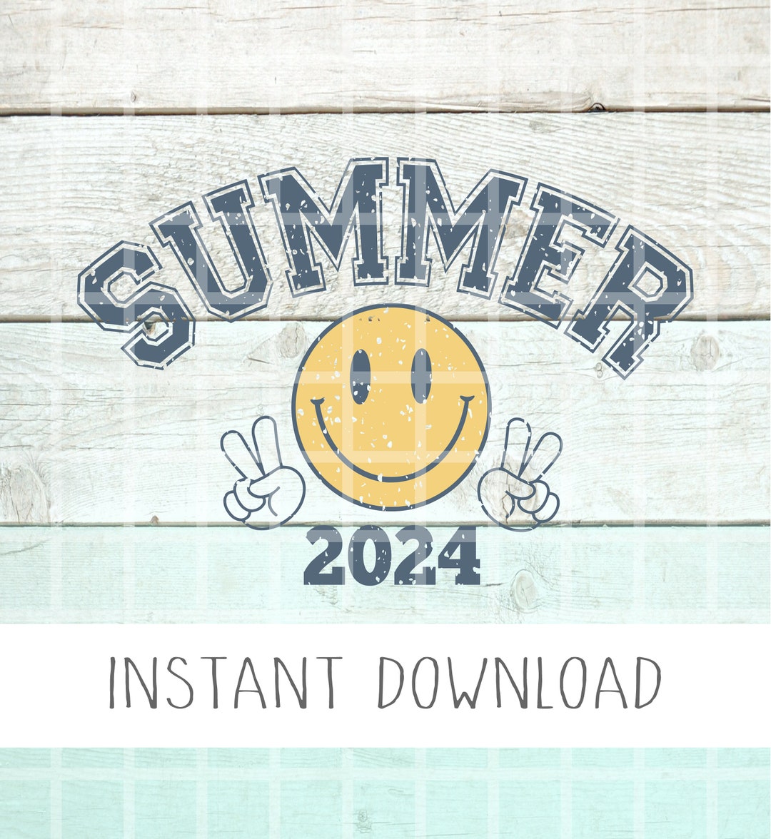 Summertime 2024 Retro Grunge PNG, Retro Summer Svg, Summer Camp Png