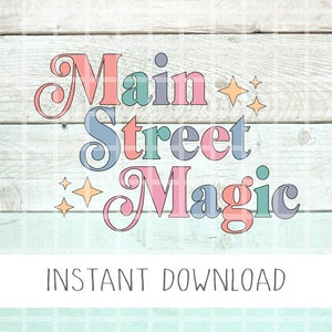 Main Street Svg, Magic Retro Mickey Svg, Mickey Svg, Minnie Svg, Mouse Svg, Retro Mouse Castle Svg, PNG