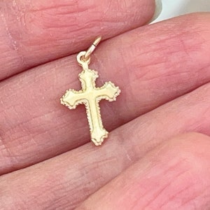 Gold Filled Cross, Gold filled Cross Charm Pendant, Gold filled Charm, Cross Pendant