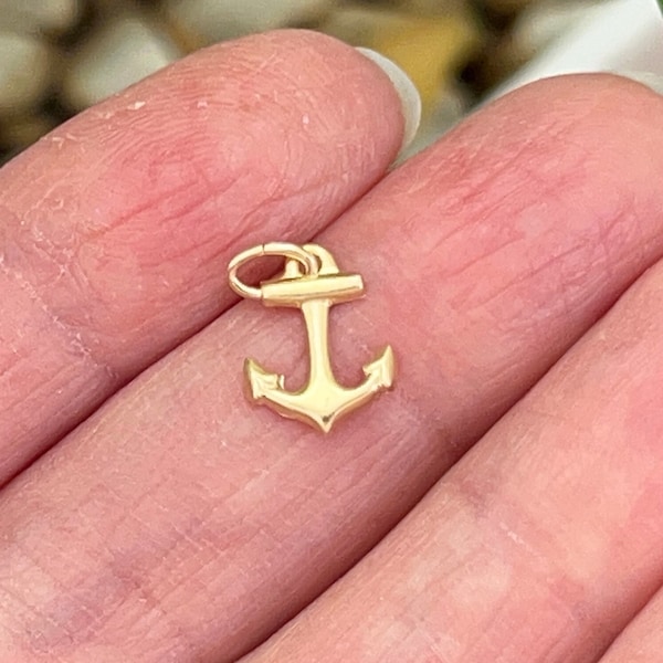 Gold filled Anchor  Charm, 14k Gold Filled  Charms Made in USA, Ocean Beach Nautical Anchor Charm, Anchor  findings craft