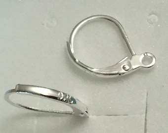 925 Sterling Silver 10pcs  Findings hook, Earring Hooks Leverback Earwire Findings, Ear Wire Ear Wires _ Handmade Jewelry Supply Earrings