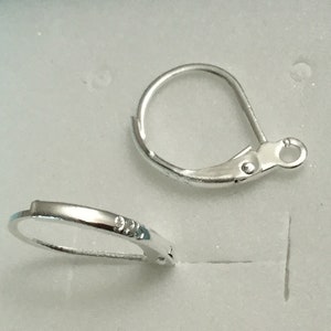 925 Sterling Silver 10pcs  Findings hook, Earring Hooks Leverback Earwire Findings, Ear Wire Ear Wires _ Handmade Jewelry Supply Earrings