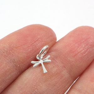 Silver Dragonfly Charm, Tiny Dragon Fly Charm,  gift for her, Dragonfly charm, 925 Silver Dragonfly Charm,  jewelry making