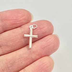 925 Sterling Silver Cross, Sterling Silver Cross Charm Pendant, Sterling Silver small Cross gift for him, silver Cross Pendant, gift for her