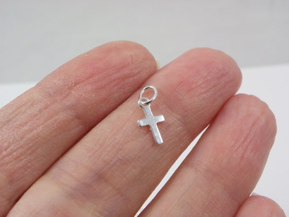 Extra Small Looped Cross Pendant Sterling Silver, Chain Included Extra Small Looped Cross Pendant Sterling Silver, Chain Included