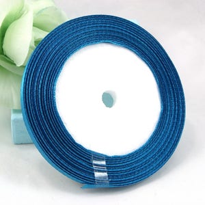 25 Yards 1/4 SINGLE Faced SATIN Ribbon Solid Color Wholesale 6mm Ribbon ...