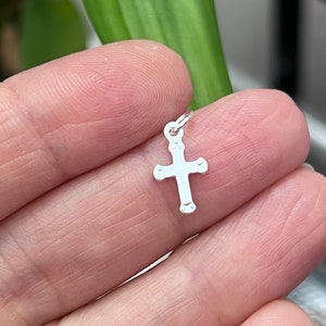 925 Sterling Silver Cross, Sterling Silver Cross Charm Pendant, Sterling Silver small Cross Charm, Tiny Cross Pendant