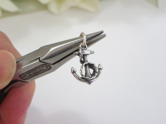 Anchor and Rope Charm Sterling Silver, Made in the USA Anchor and Rope Charm Sterling Silver, Made in the USA