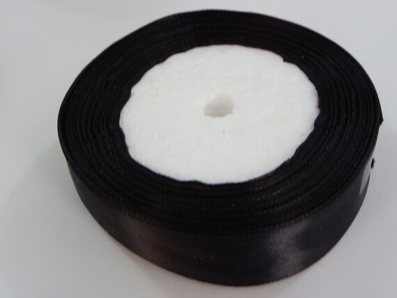 Black satin ribbon wholesale deals
