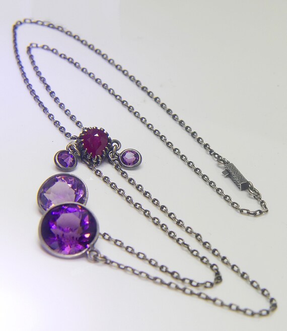 Délicate antique solid silver natural pigeon bloo… - image 4